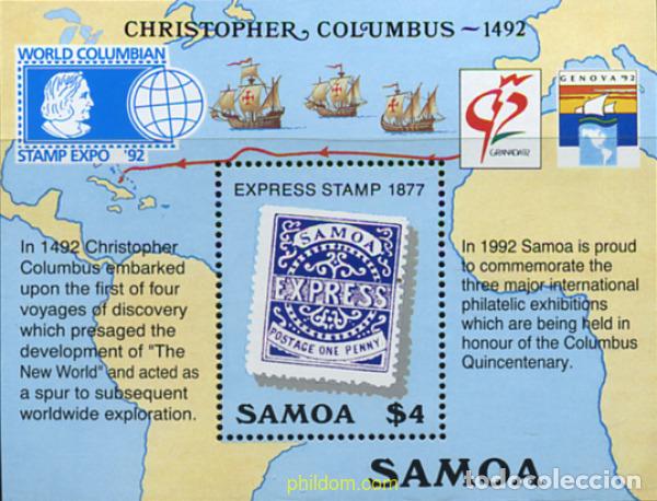 Sellos: 34410 MNH SAMOA 1992 500 ANIVERSARIO DEL DESCUBRIMIENTO DE AMERICA