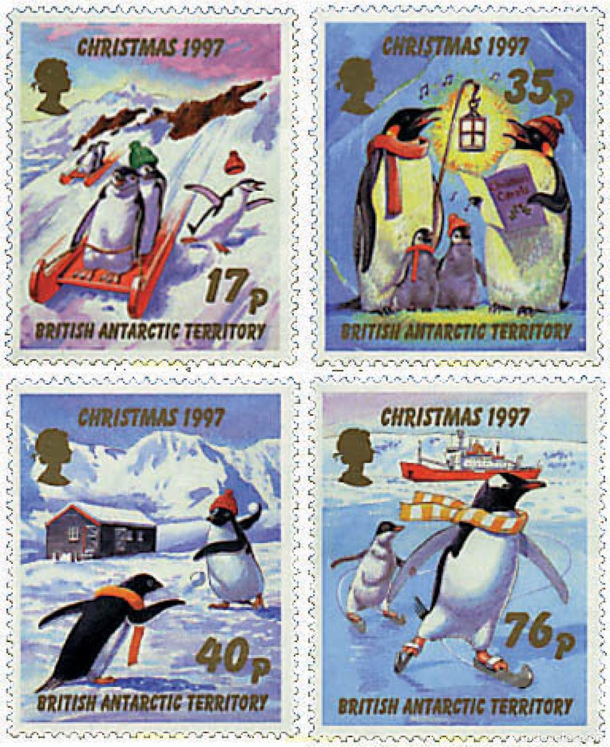 Sellos: 32610 MNH ANTARTIDA BRITANICA 1997 NAVIDAD
