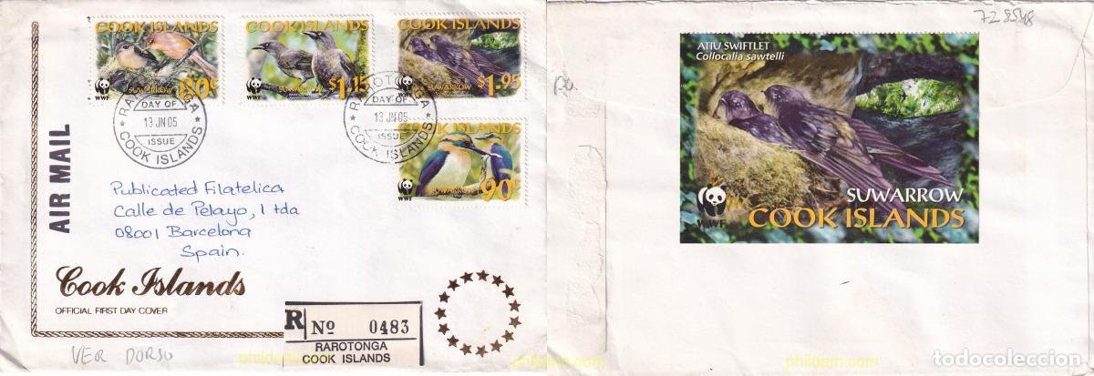 Sellos: 728548 USED COOK Islas 2005 AVES