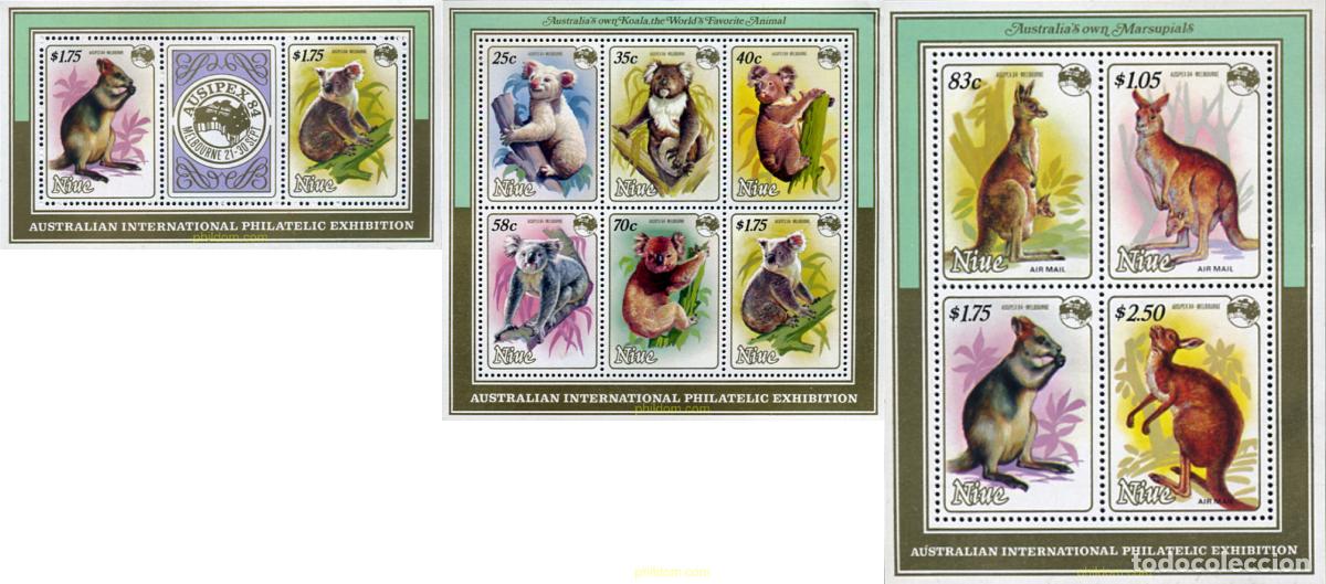 Sellos: 56612 MNH NIUE 1984 AUSIPEX 84. EXPOSICION FILATELICA INTERNACIONAL