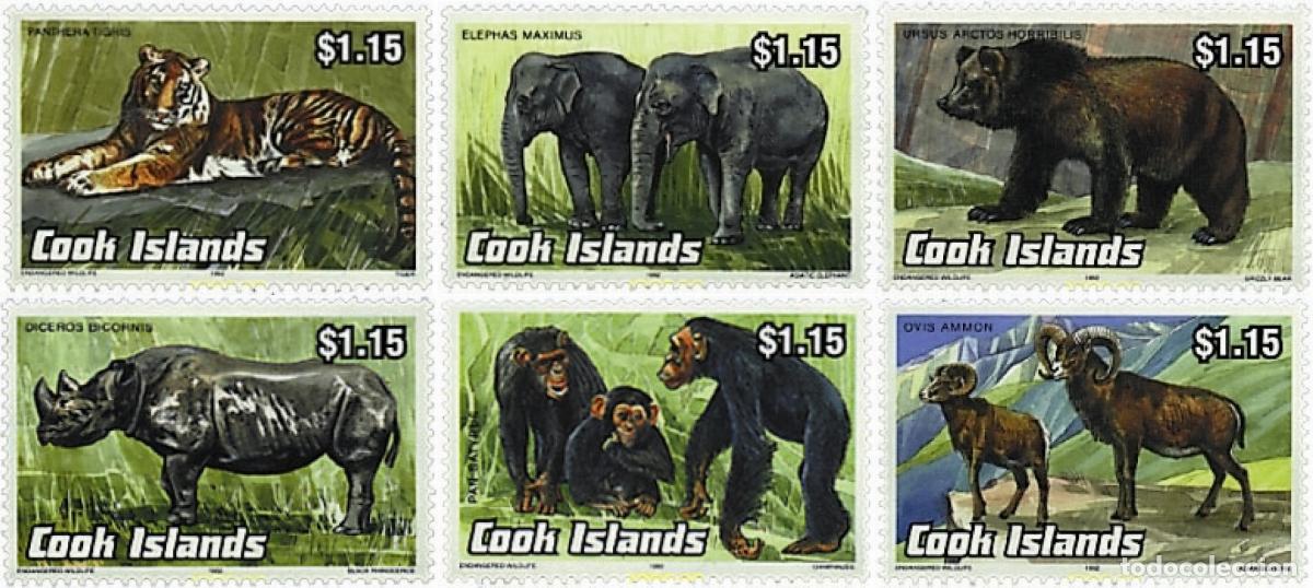 Sellos: 43178 MNH COOK Islas 1992 PROTECCION DE LA NATURALEZA