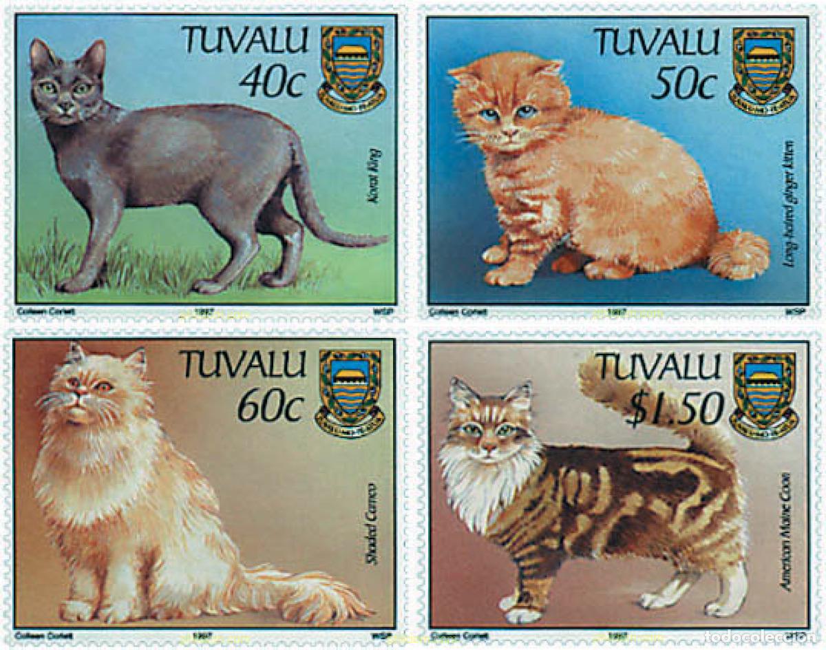 Sellos: 37504 MNH TUVALU 1997 GATOS