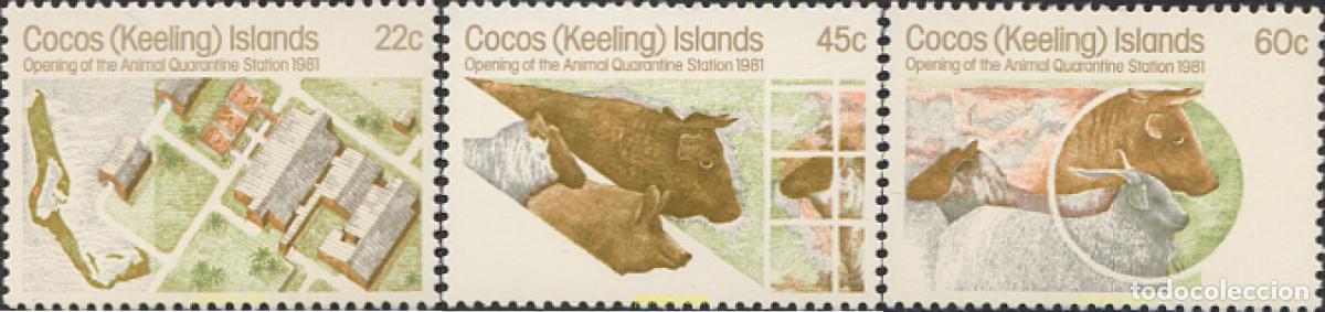 Sellos: 44229 MNH COCOS Islas 1981 INAUGURACION DE LA ESTACION DE CUARENTENA