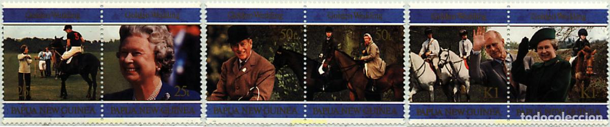 Sellos: 350227 MNH PAPUA NUEVA GUINEA 1997 BODAS DE ORO DE LA REINA ISABEL II