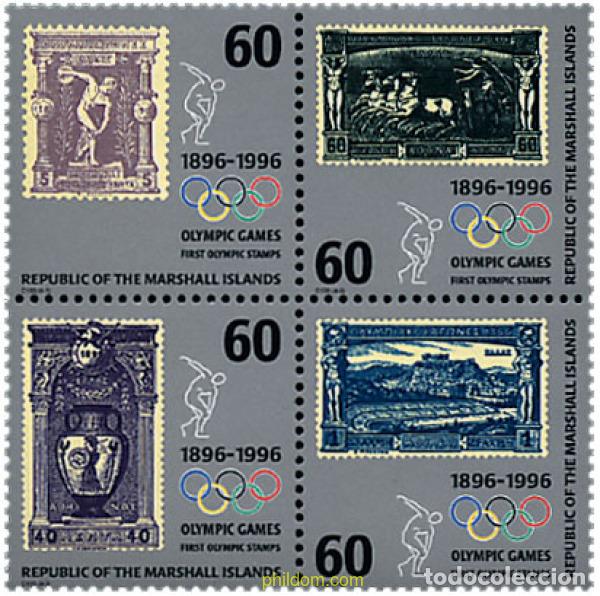 Sellos: 6819 MNH MARSHALL Islas 1996 CENTENARIO DE LOS JUEGOS OLIMPICOS