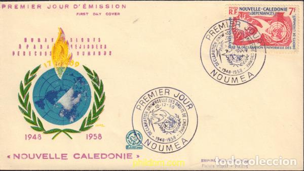 Sellos: 368967 MNH NUEVA CALEDONIA 1958 10 ANIVERSARIO DE LA DECLARACION UNIVERSAL DE LOS DERECHOS HUMANOS