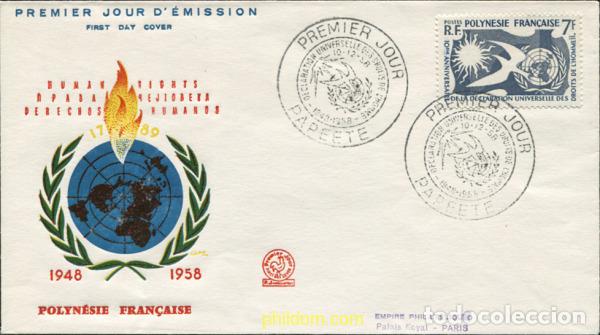 Sellos: 368968 MNH POLINESIA FRANCESA 1958 10 ANIVERSARIO DE LA DECLARACION UNIVERSAL DE LOS DERECHOS HUMAN