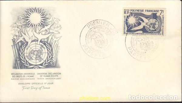 Sellos: 596142 MNH POLINESIA FRANCESA 1958 10 ANIVERSARIO DE LA DECLARACION UNIVERSAL DE LOS DERECHOS HUMAN