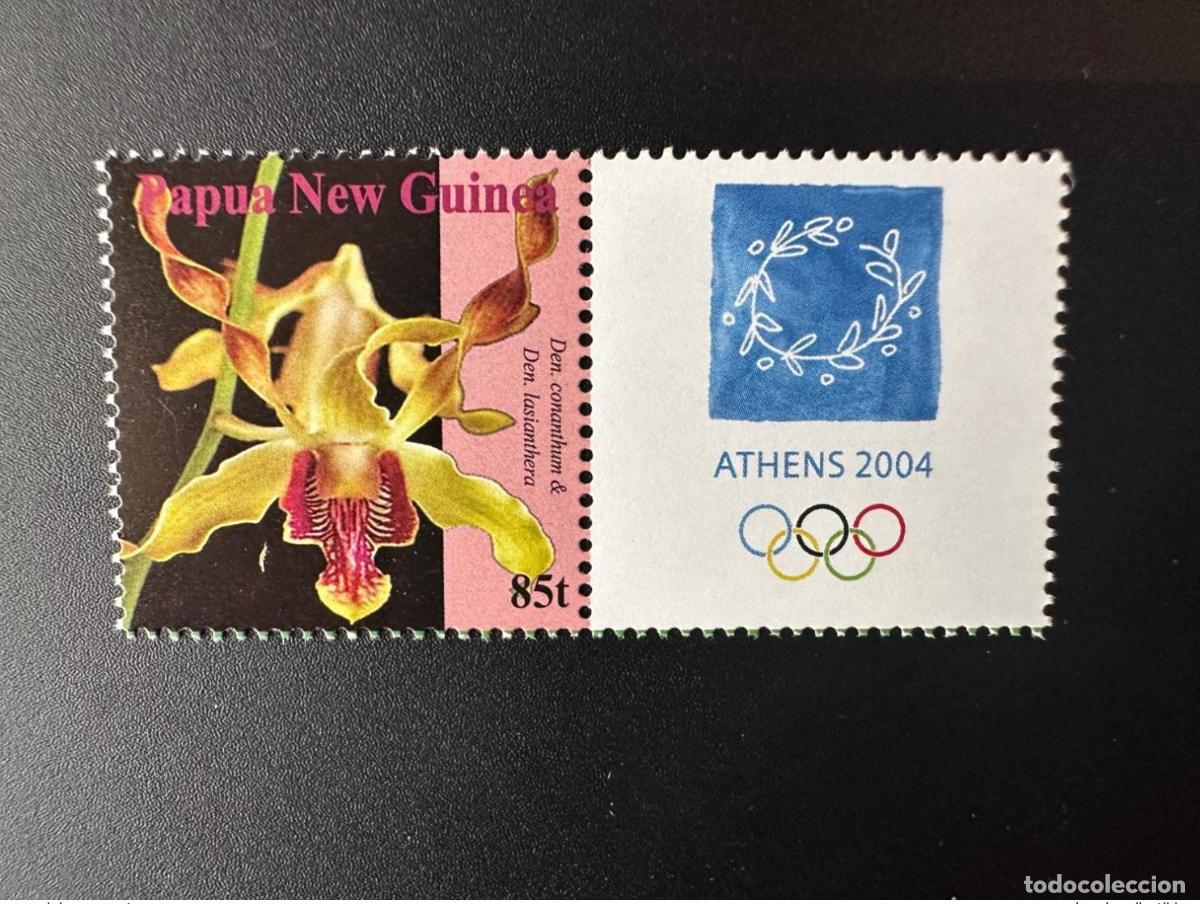 Sellos: Pap&uacute;a Nueva Guinea PNG 2007 Mi. 1244 Juegos Ol&iacute;mpicos 2004 Orqu&iacute;dea de Atenas