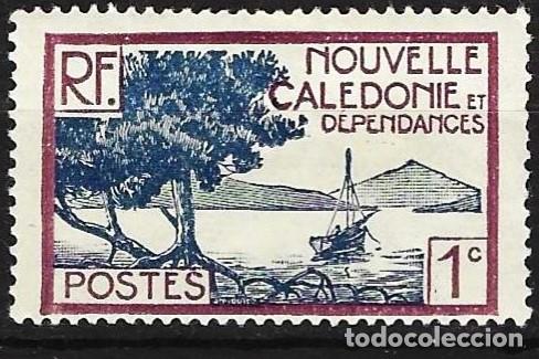 Sellos: Nueva-Caledonia 1928 - Mi 136 - YT 139 - La bahia de los Manglares - MNG