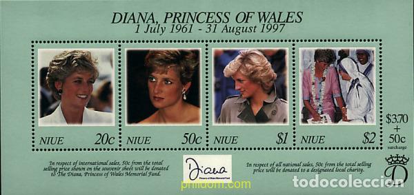 Sellos: 37808 MNH NIUE 1998 HOMENAJE A DIANA DE GALES