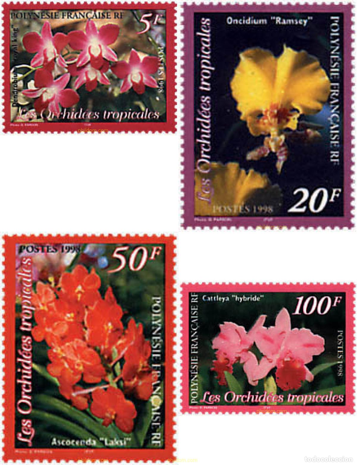 Sellos: 94335 MNH POLINESIA FRANCESA 1998 ORQUIDEAS TROPICALES