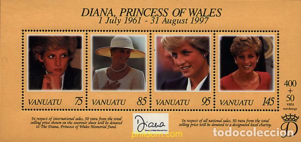 Sellos: 45843 MNH VANUATU 1998 HOMENAJE A LA PRINCESA DIANA DE GALES