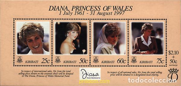 Sellos: 30946 MNH KIRIBATI 1998 HOMENAJE A LA PRINCESA DIANA DE GALES