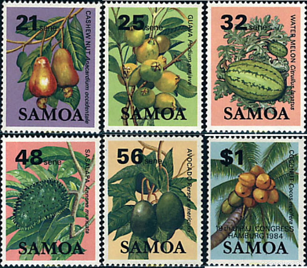 Sellos: 359313 MNH SAMOA 1983 FRUTOS