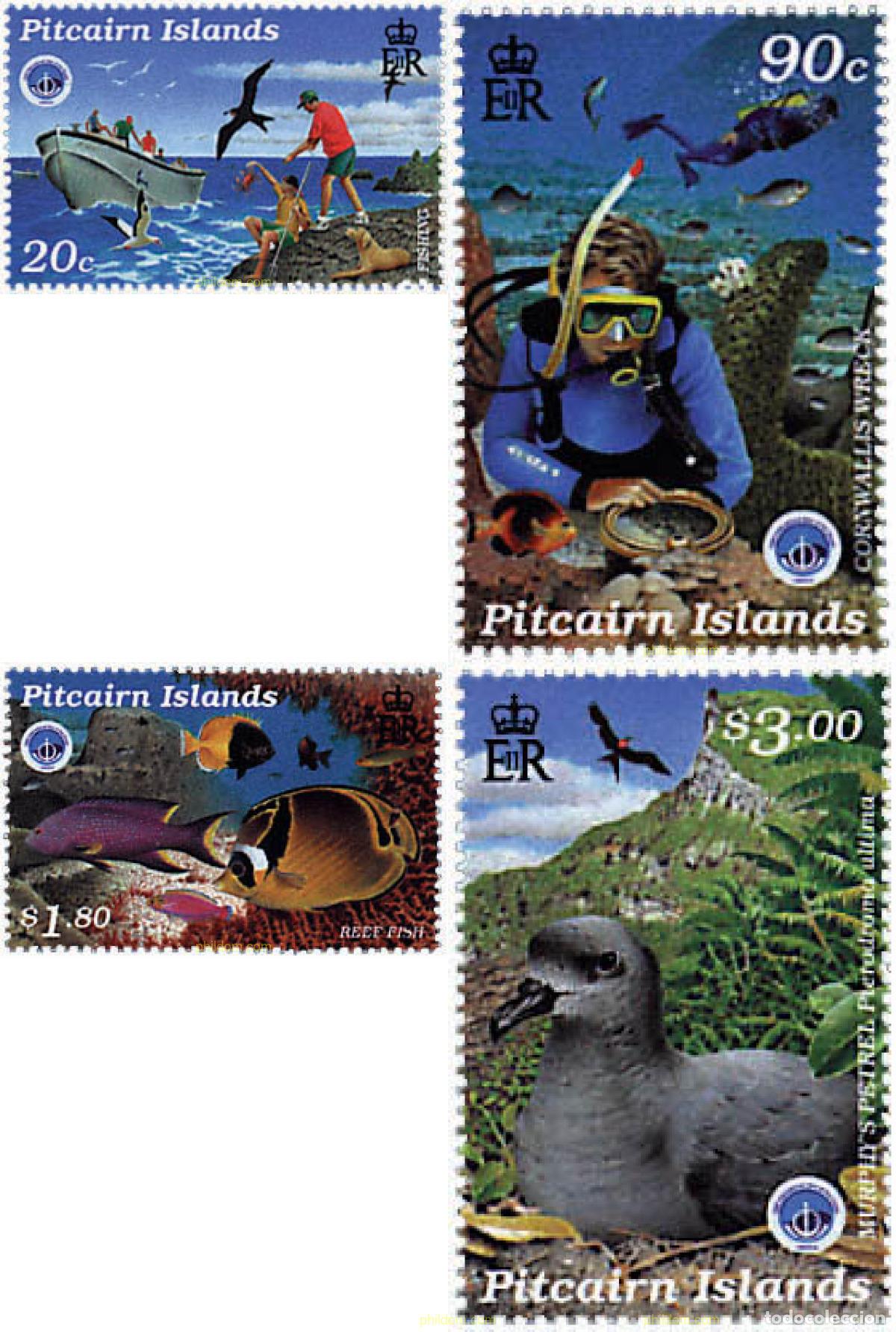 Sellos: 37196 MNH PITCAIRN Islas 1998 A&Ntilde;O INTERNACIONAL DE LOS OCEANOS