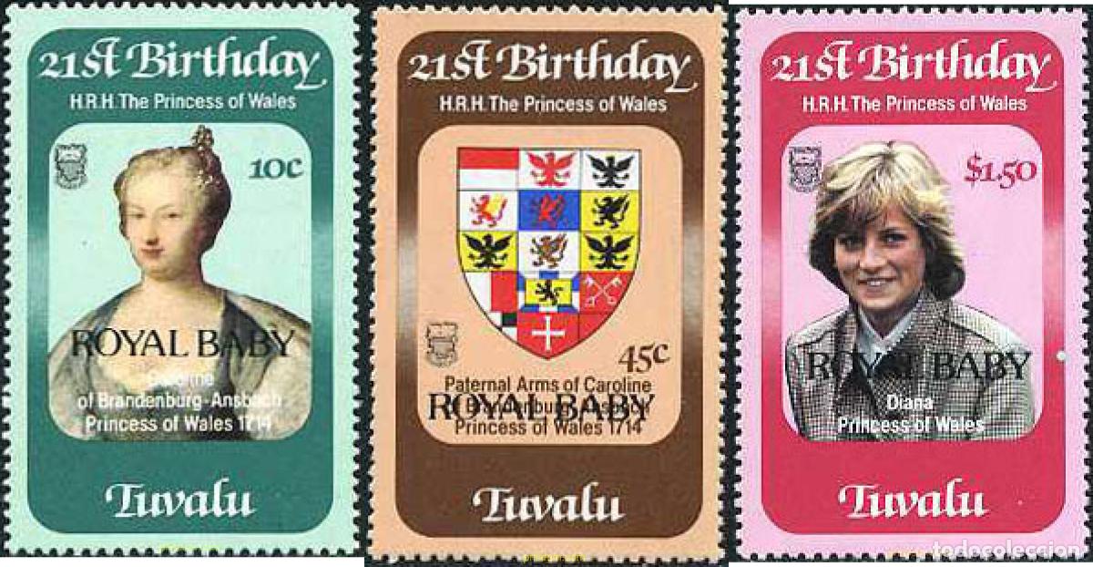 Sellos: 45766 MNH TUVALU 1982 21 ANIVERSARIO DE LA PRINCESA DE GALES