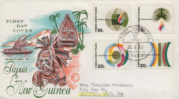 Briefmarken: 409527 MNH PAPUA NUEVA GUINEA 1968 A&Ntilde;O INTERNACIONAL DE LOS DERECHOS HUMANOS Y SUFRAGIO UNIVERSAL