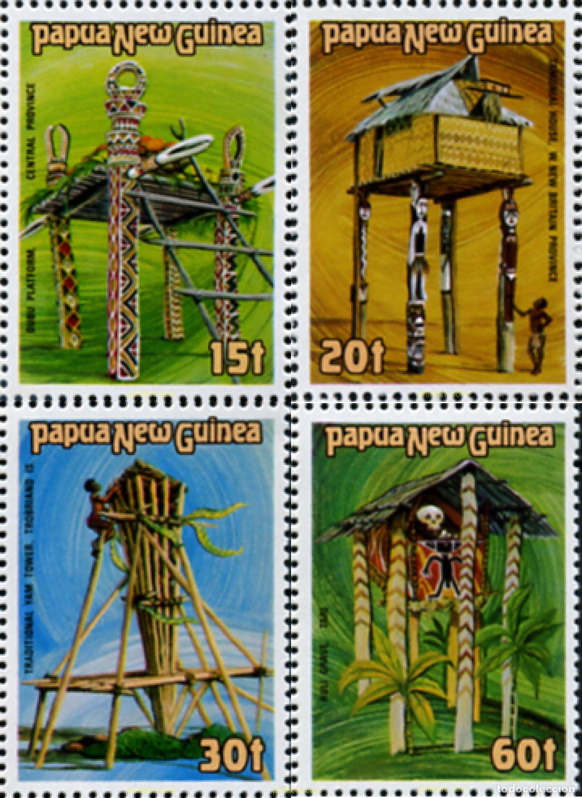 Briefmarken: 45065 MNH PAPUA NUEVA GUINEA 1985 EDIFICIOS TRADICIONALES