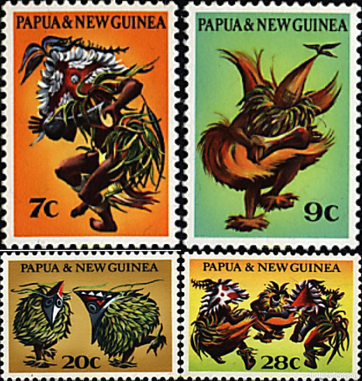 Briefmarken: 45027 MNH PAPUA NUEVA GUINEA 1971 DANZAS INDIGENAS