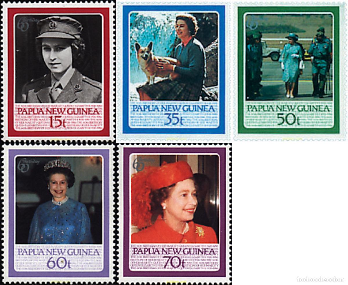 Briefmarken: 45091 MNH PAPUA NUEVA GUINEA 1986 60 ANIVERSARIO DE LA REINA ISABEL II