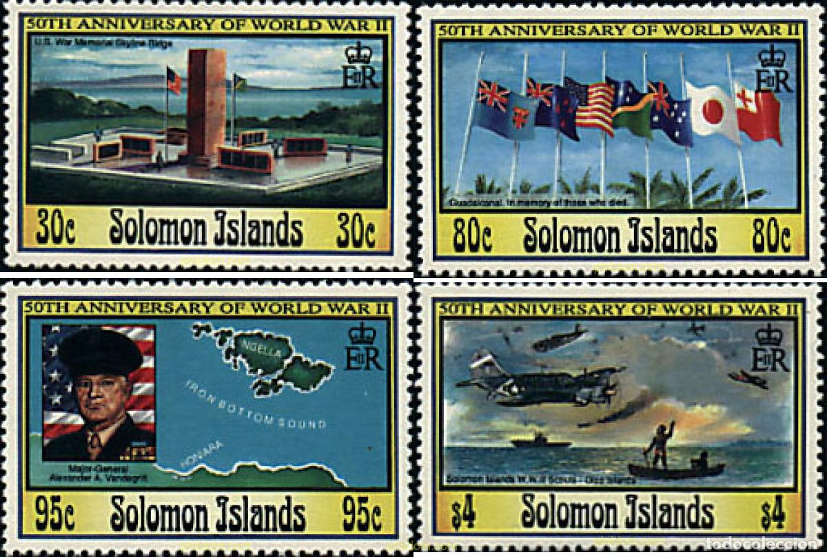 Sellos: 45425 MNH SALOMON 1993 50 ANIVERSARIO DE LA SEGUNDA GUERRA MUNDIAL