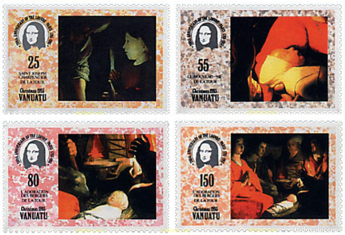 Sellos: 45820 MNH VANUATU 1993 NAVIDAD. BICENTENARIO DEL MUSEO DEL LOUVRE