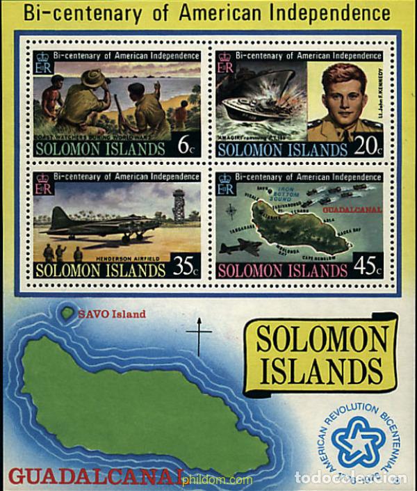 Sellos: 45329 MNH SALOMON 1976 BICENTENARIO DE LA INDEPENDENCIA DE LOS ESTADOS UNIDOS