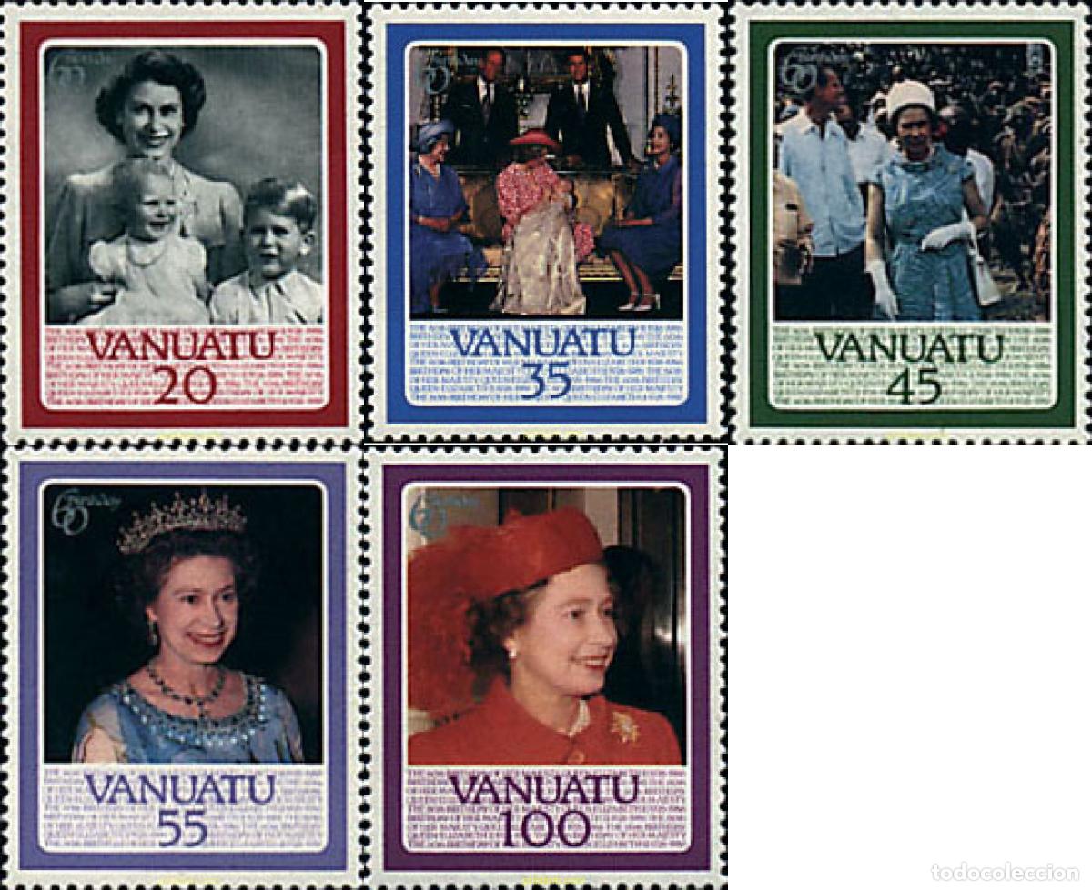 Sellos: 45807 MNH VANUATU 1986 60 ANIVERSARIO DE LA REINA ISABEL II