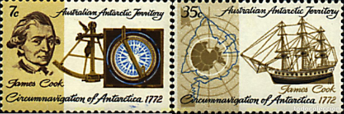 Sellos: 159792 MNH ANTARTIDA AUSTRALIANA 1972 200 ANIVERSARIO DE LA CIRCUNVALACION DE LA ANTARTIDA