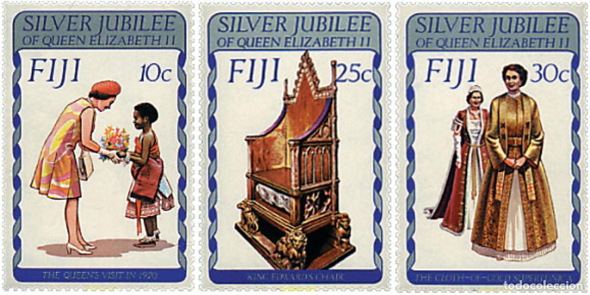 Sellos: 88909 MNH FIJI 1977 25 ANIVERSARIO DE LA LLEGADA AL TRONO DE LA REINA ISABEL II