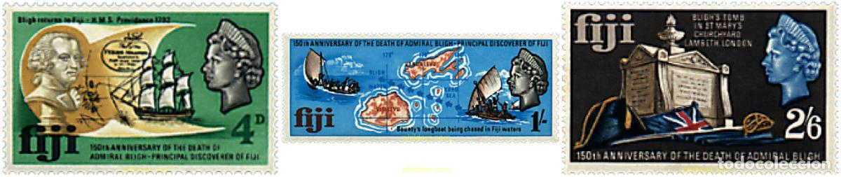 Sellos: 209984 MNH FIJI 1967 150 ANIVERSARIO DE LA MUERTE DEL ALMIRANTE BLIGH