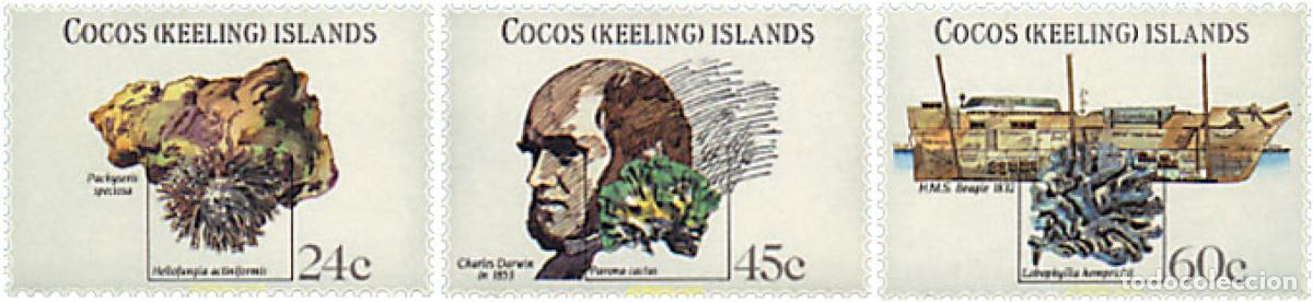 Sellos: 148052 MNH COCOS Islas 1981 150 ANIVERSARIO DE VIAJE DE CHARLES DARWIN A BORDO DEL BEAGLE