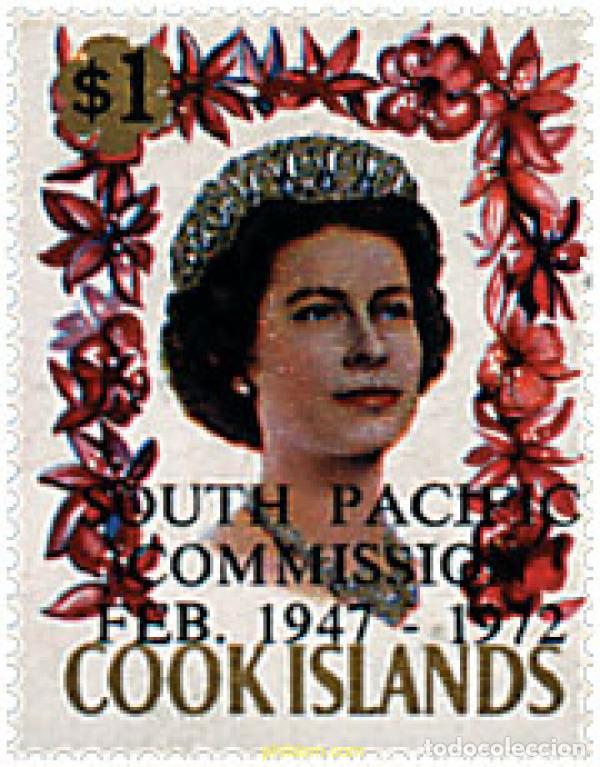 Sellos: 99170 MNH COOK Islas 1972 25 ANIVERSARIO DE LA COMISION DEL PACIFICO SUR