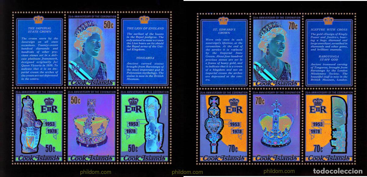 Sellos: 303133 MNH COOK Islas 1978 25 ANIVERSARIO DE LA CORONACION DE ISABEL II