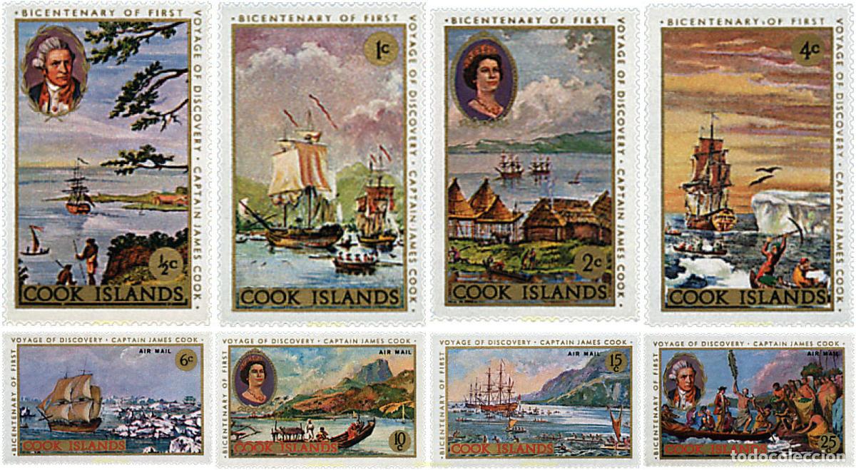 Sellos: 65517 MNH COOK Islas 1968 BICENTENARIO DE VIAJE DEL CAPITAN COOK