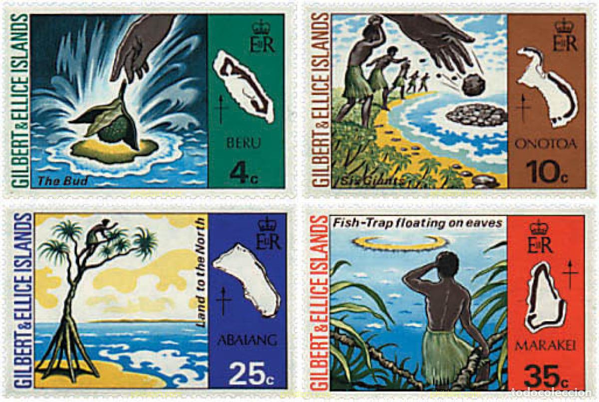 Sellos: 43714 MNH GILBERT Y ELLICE 1975 ORIGEN DEL NOMBRE DE LAS ISLAS