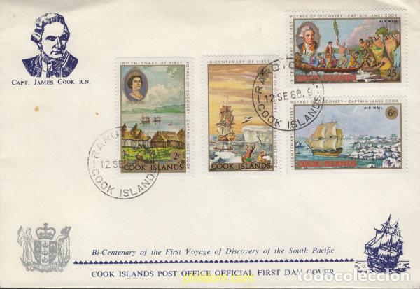 Sellos: 643891 MNH COOK Islas 1968 BICENTENARIO DE VIAJE DEL CAPITAN COOK