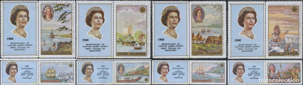Sellos: 660340 MNH COOK Islas 1968 BICENTENARIO DE VIAJE DEL CAPITAN COOK