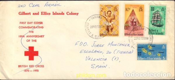 Sellos: 577114 MNH GILBERT Y ELLICE 1970 CENTENARIO DE LA LLEGADA A LAS ISLAS GILBERT DE LA SOCIEDAD MISION