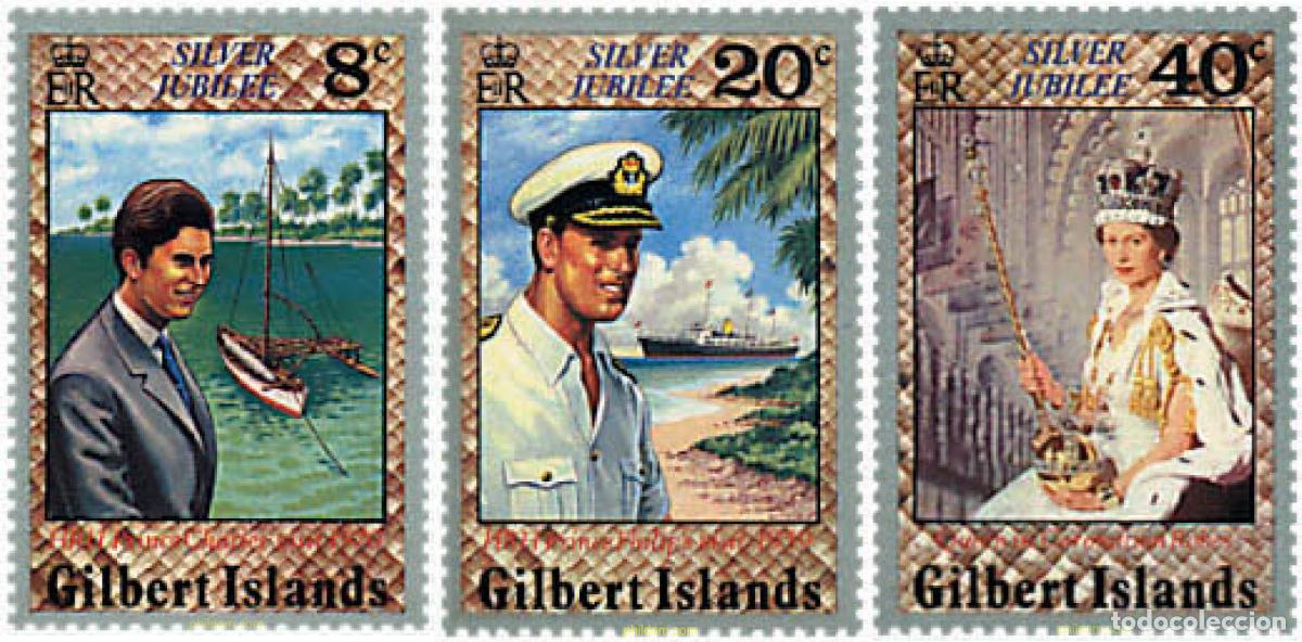 Sellos: 103926 MNH GILBERT 1977 25 ANIVERSARIO DEL REINADO DE ISABEL II