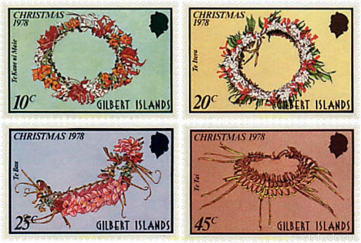 Sellos: 204860 MNH GILBERT 1978 NAVIDAD. CORONAS DE FLORES Y CONCHAS