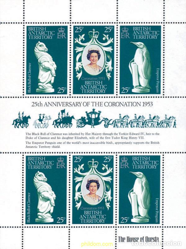 Sellos: 151017 MNH ANTARTIDA BRITANICA 1978 25 ANIVERSARIO DE LA CORONACION DE ISABEL II