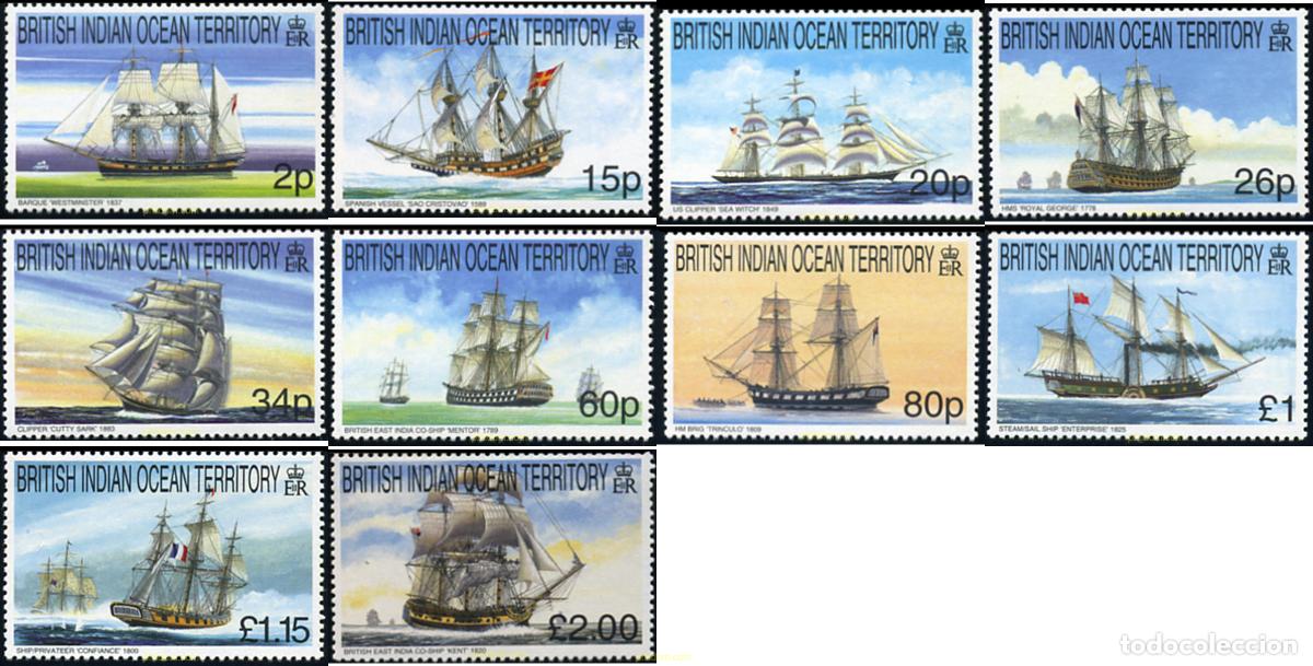 Sellos: 66407 MNH OCEANO INDICO BRITANICO 1999 GRANDES VELEROS