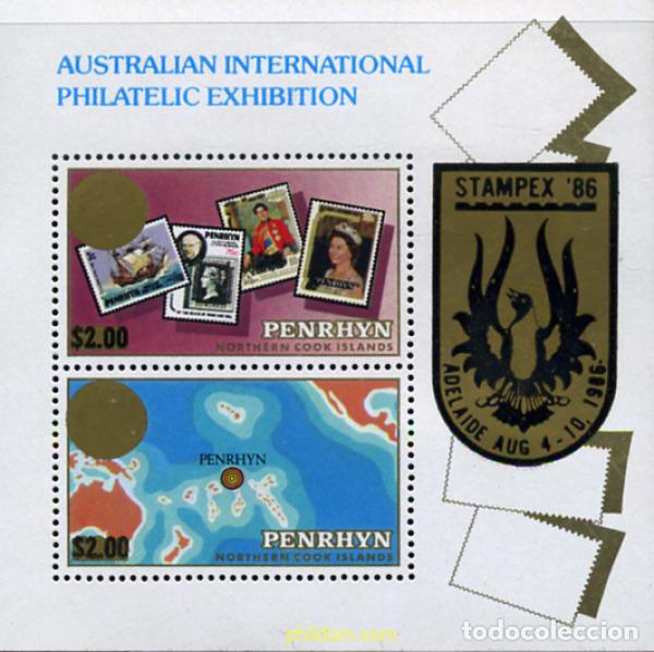 Sellos: 45184 MNH PENRHYN 1986 STAMPEX 86. EXPOSICION FILATELICA