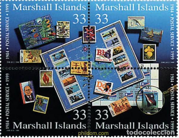 Sellos: 4452 MNH MARSHALL Islas 1999 15 ANIVERSARIO DEL SERVICIO POSTAL