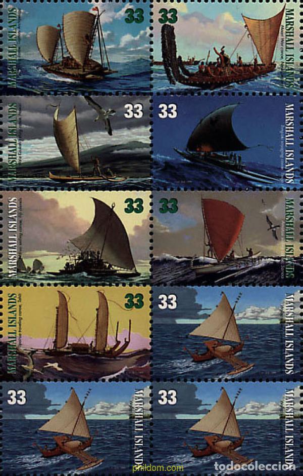 Sellos: 342360 MNH MARSHALL Islas 1999 CANOAS DEL PACIFICO
