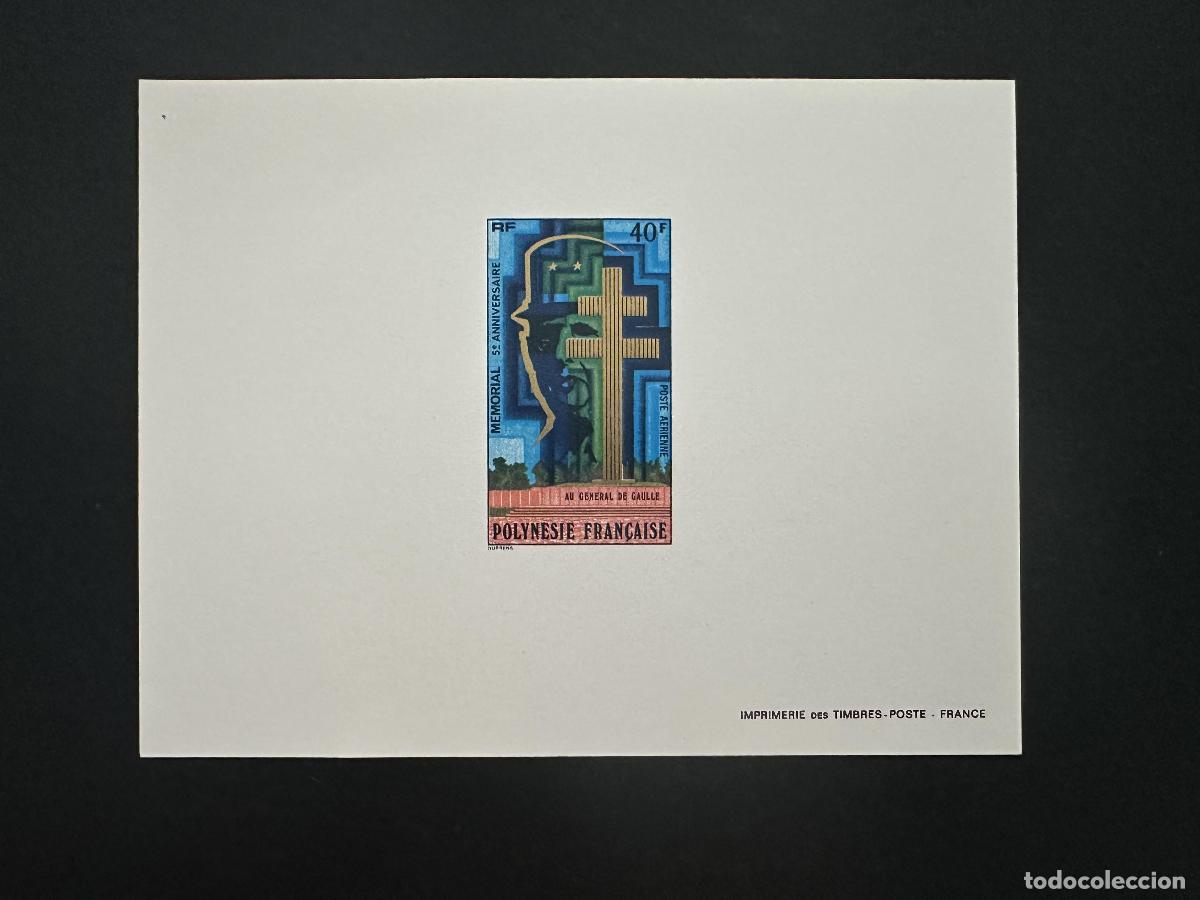 Sellos: Polinesia Francesa 1977 YT PA 123 evento de lujo Monumento al General Gaulle