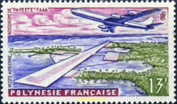 Sellos: 346371 MNH POLINESIA FRANCESA 1960 INAUGURACION DEL AEROPUERTO INTERNACIONAL DE FAAA EN PAPEETE