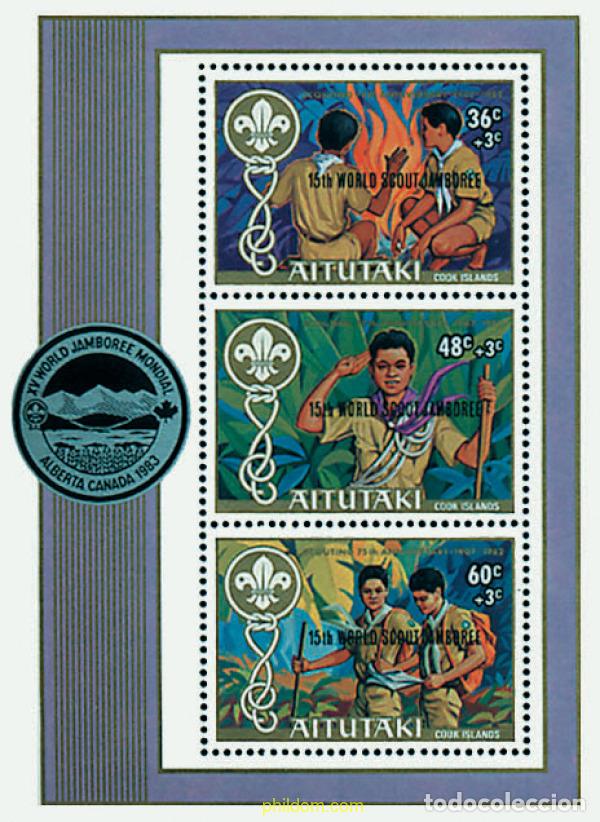 Sellos: 53698 MNH AITUTAKI 1983 15 JAMBOREE MUNDIAL EN CANADA
